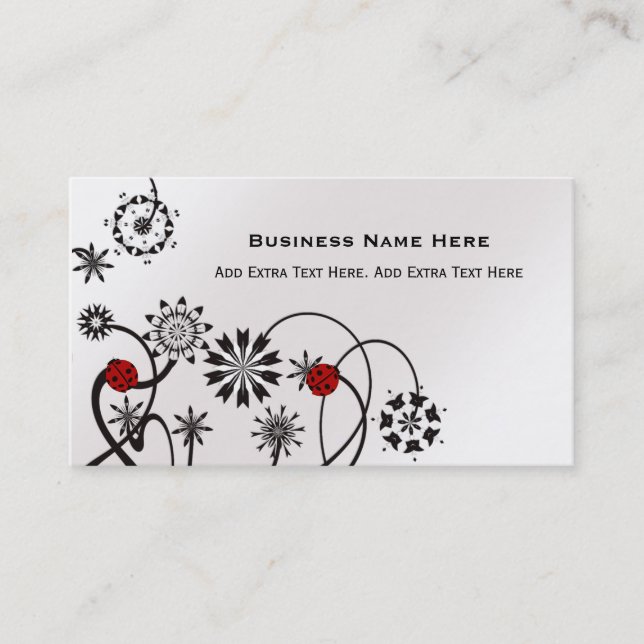 Lady Bug Business Cards (Front)