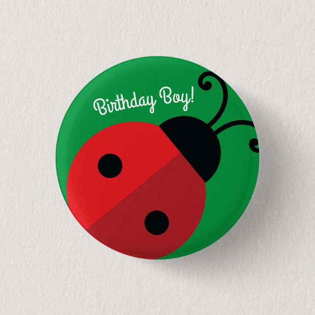Lady Bug Cute Kid's Ladybug Birthday Party 3 Cm Round Badge (Front)