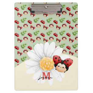 Lady Bug Cute Pattern Kids Custom Clipboard