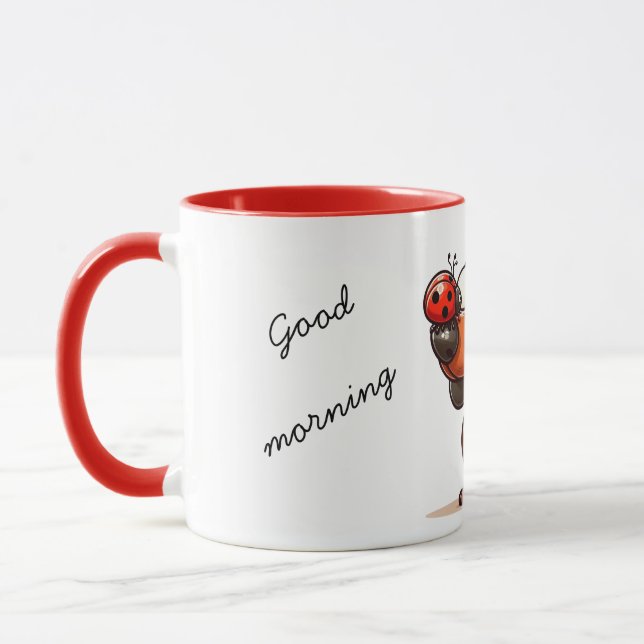 Lady Bug Dachshund Mug (Left)