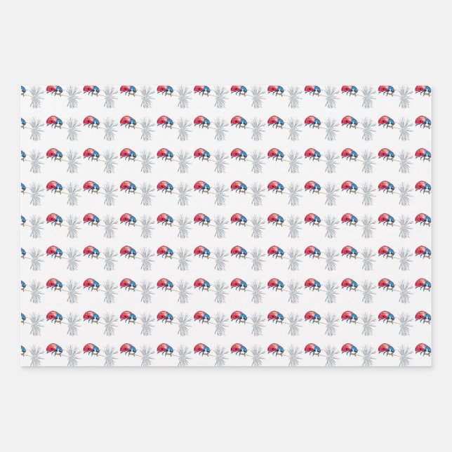 Lady bug/ heart wrapping paper bundle (Front)