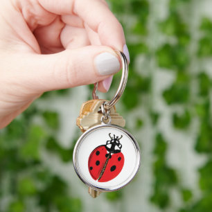 Lady Bug Illustration Key Ring