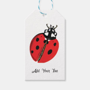 Lady Bug Illustration Personalised Gift Tags