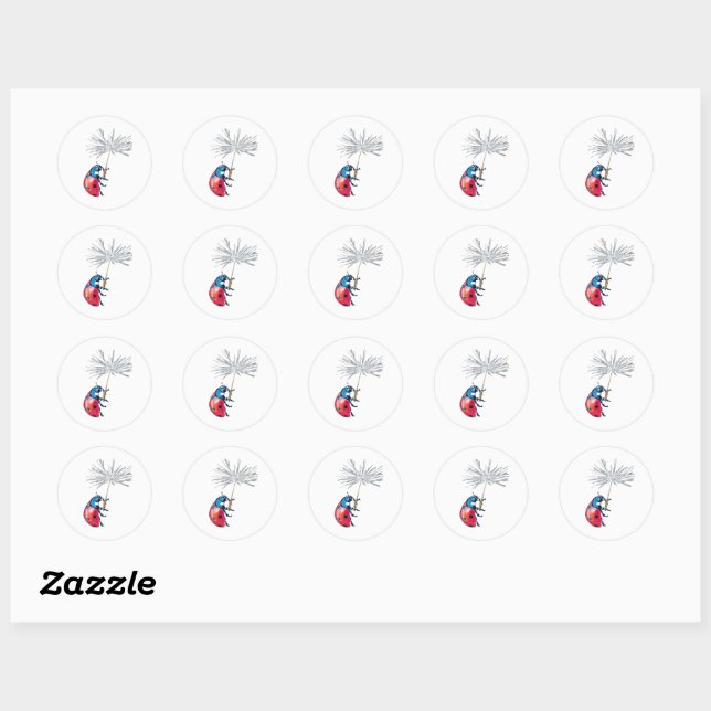 Lady Bug Labels (Sheet)