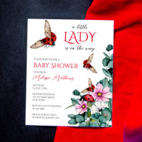 Lady bug little lady baby shower budget invitation