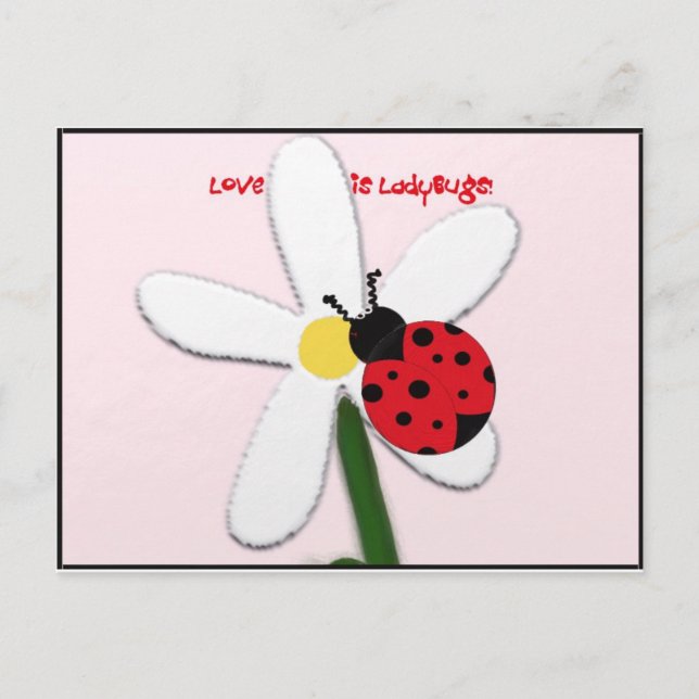 Lady Bug Lovin Postcard (Front)
