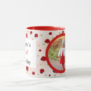 lady bug party photo mug