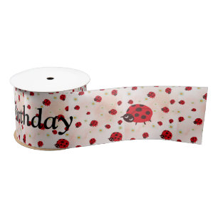 lady bug party satin ribbon