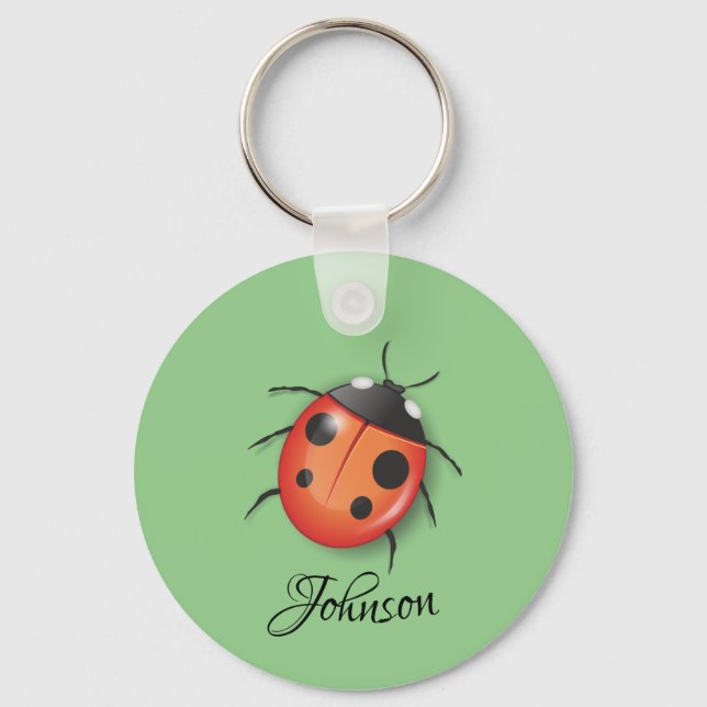 Lady Bug Personalised Key Chain (Front)