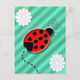 lady bug postcard