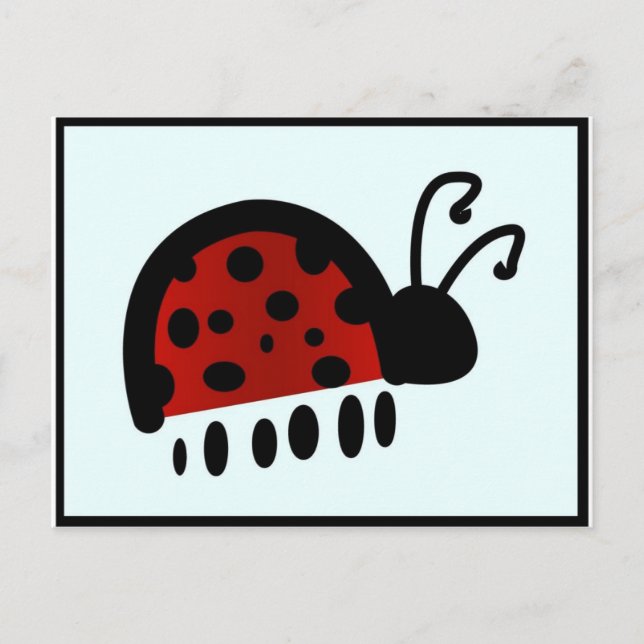 Lady bug postcard (Front)