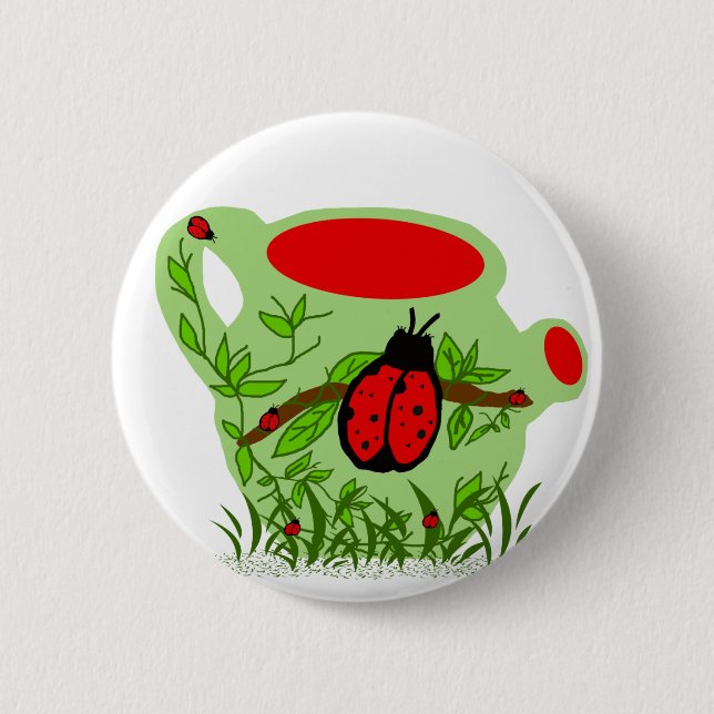 Lady bug tea pot button (Front)