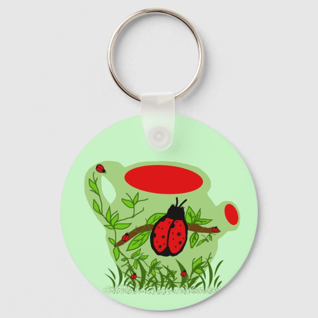 Lady bug tea pot key chain (Front)