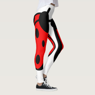 Lady Bug White Leggings