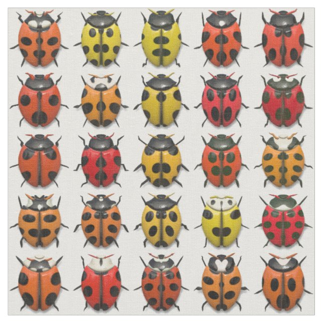 Lady Bugs 1 Custom Fabric (Close Up)