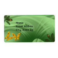 Lady Bugs and Butterflies In The Green