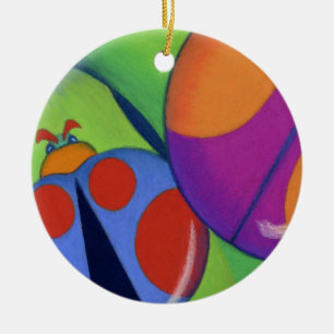 Lady Bugs Ceramic Tree Decoration