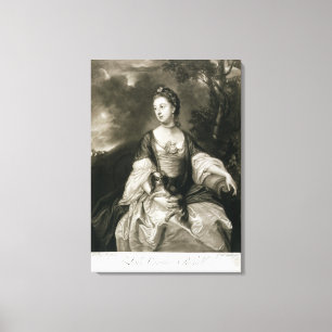 Lady Caroline Russell, engraved by James McArdell Canvas Print