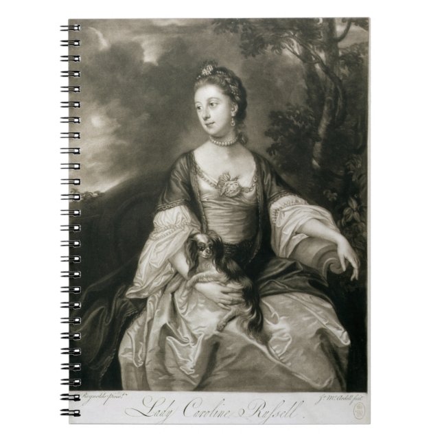 Lady Caroline Russell, engraved by James McArdell Notebook (Front)