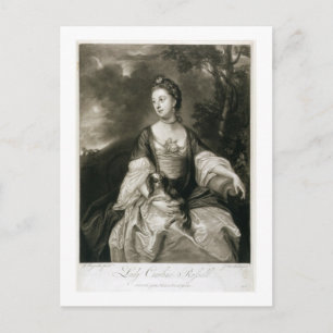 Lady Caroline Russell, engraved by James McArdell Postcard