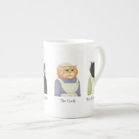 LADY CATS Bone China Mug + Text