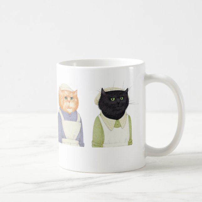 LADY CATS White Mug  (Right)