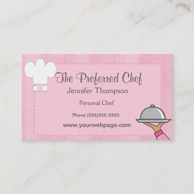 Lady Chef Business Cards (Front)