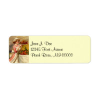Lady Chef Cook Platter Serve Return Address Labels