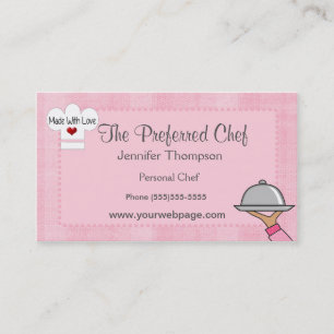 Lady Chef Hat Business Cards
