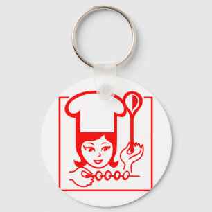 Lady Chef Key Ring