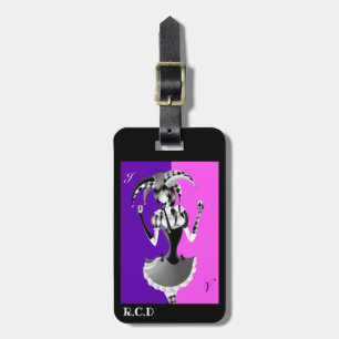 Lady Clown Saxophonist Luggage Tag