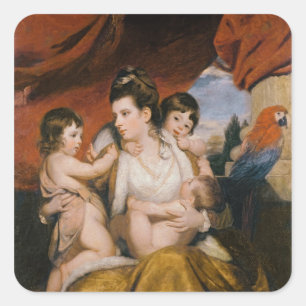 Lady Cockburn and her Three Eldest Sons, 1773 Square Sticker