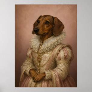 Lady Dachshund Poster