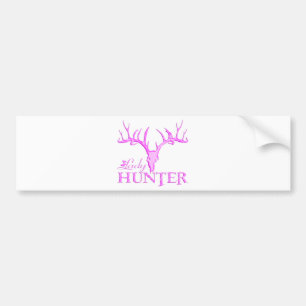LADY DEER HUNTER BUMPER STICKER