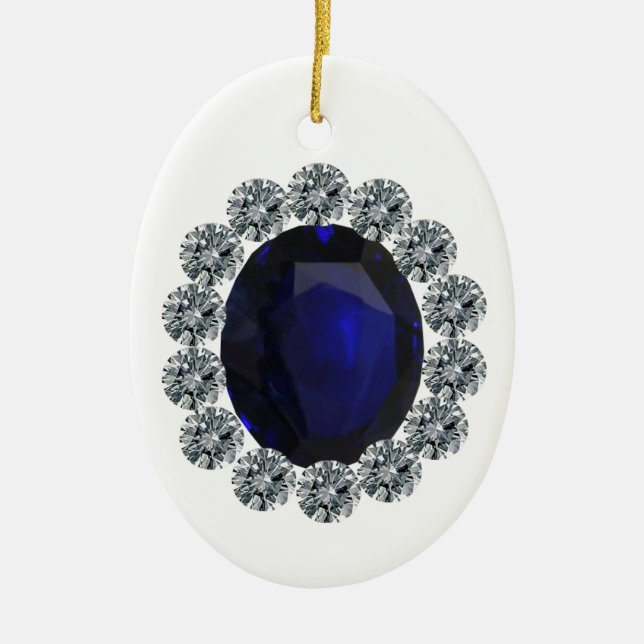 Lady Diana Engagement Ring Ceramic Tree Decoration (Front)