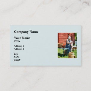 Lady Doing Laundry Business Card