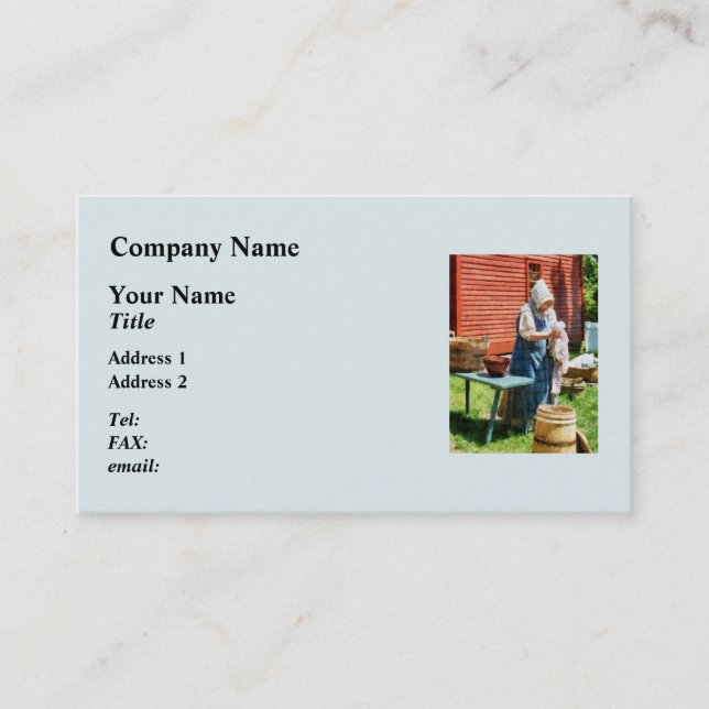 Lady Doing Laundry Business Card (Front)