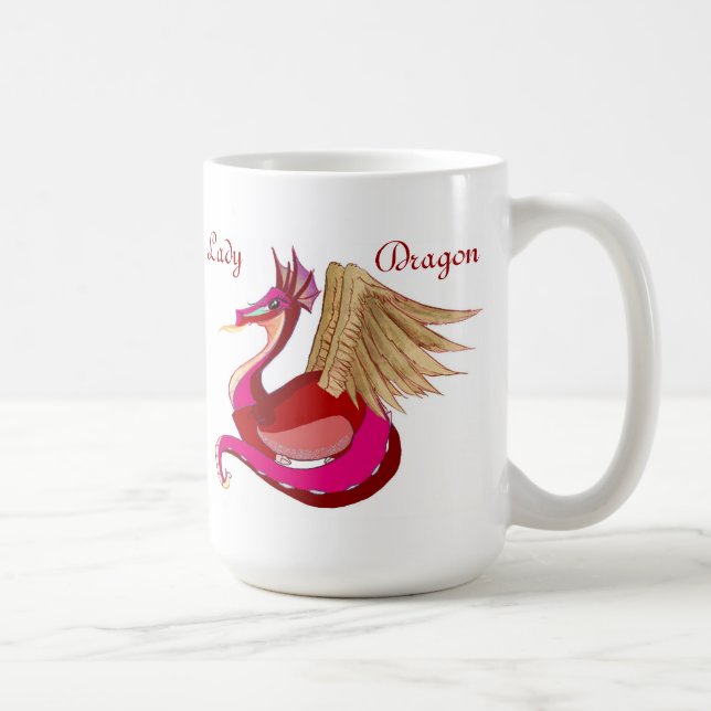 Lady Dragon Design Coffee Mug (Right)