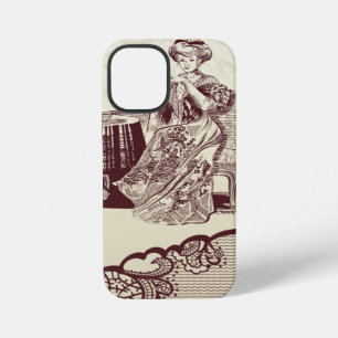 lady drinks tea iPhone 12 mini case