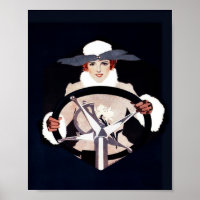 Lady Driver Fadeaway Girl by C Coles Phillips