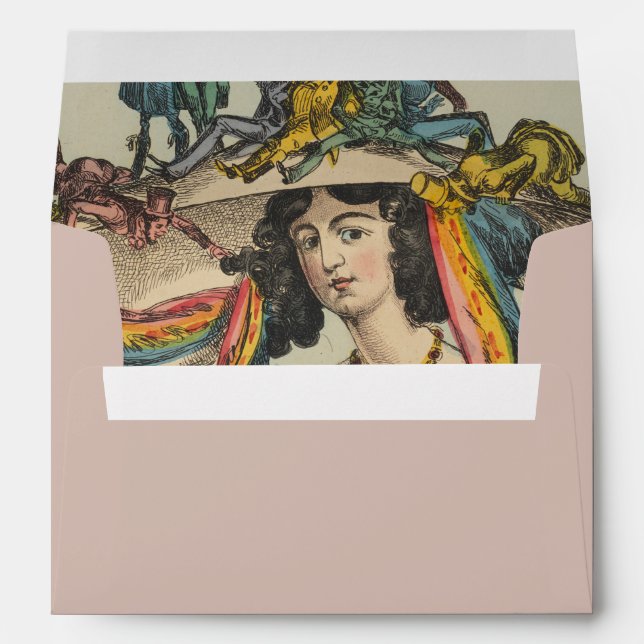Lady - Envelope for Card size 12.7 x 17.8 cm (Back (Bottom))
