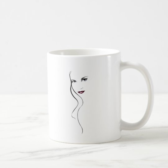 Lady face coffee mug