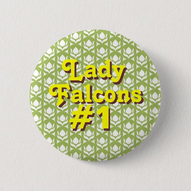Lady Falcons #1 6 Cm Round Badge (Front)