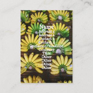 Lady Finger Bananas ~ Egg Banana (กล้วยไข่) Business Card