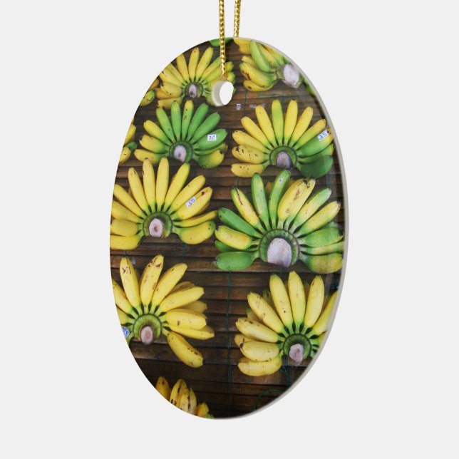 Lady Finger Bananas ~ Egg Banana (กล้วยไข่) Ceramic Tree Decoration (Left)