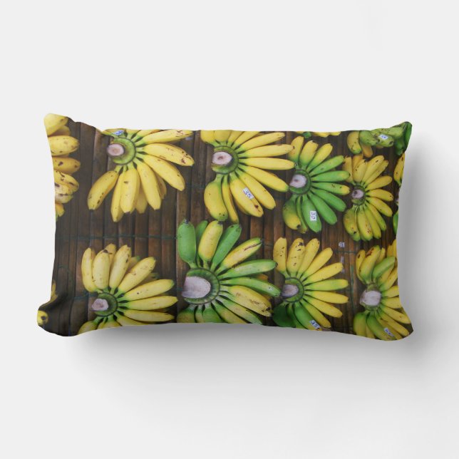 Lady Finger Bananas ~ Egg Banana (กล้วยไข่) Lumbar Cushion (Front)