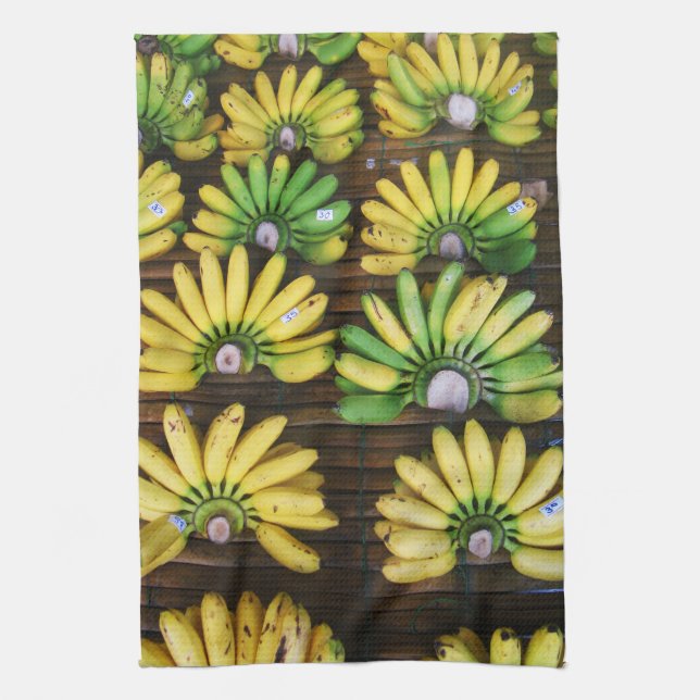 Lady Finger Bananas ~ Egg Banana (กล้วยไข่) Tea Towel (Vertical)