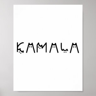 Lady For Kamala Harris 24 Kamala Cat Alphabet Lett Poster