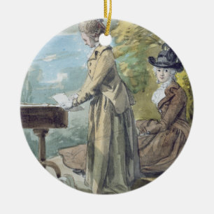 Lady Francis Scott and Lady Elliot, c.1770 (w/c ov Ceramic Tree Decoration