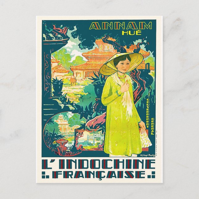 Lady from Annam Hue, Vietnam city, Asia Postcard (Front)